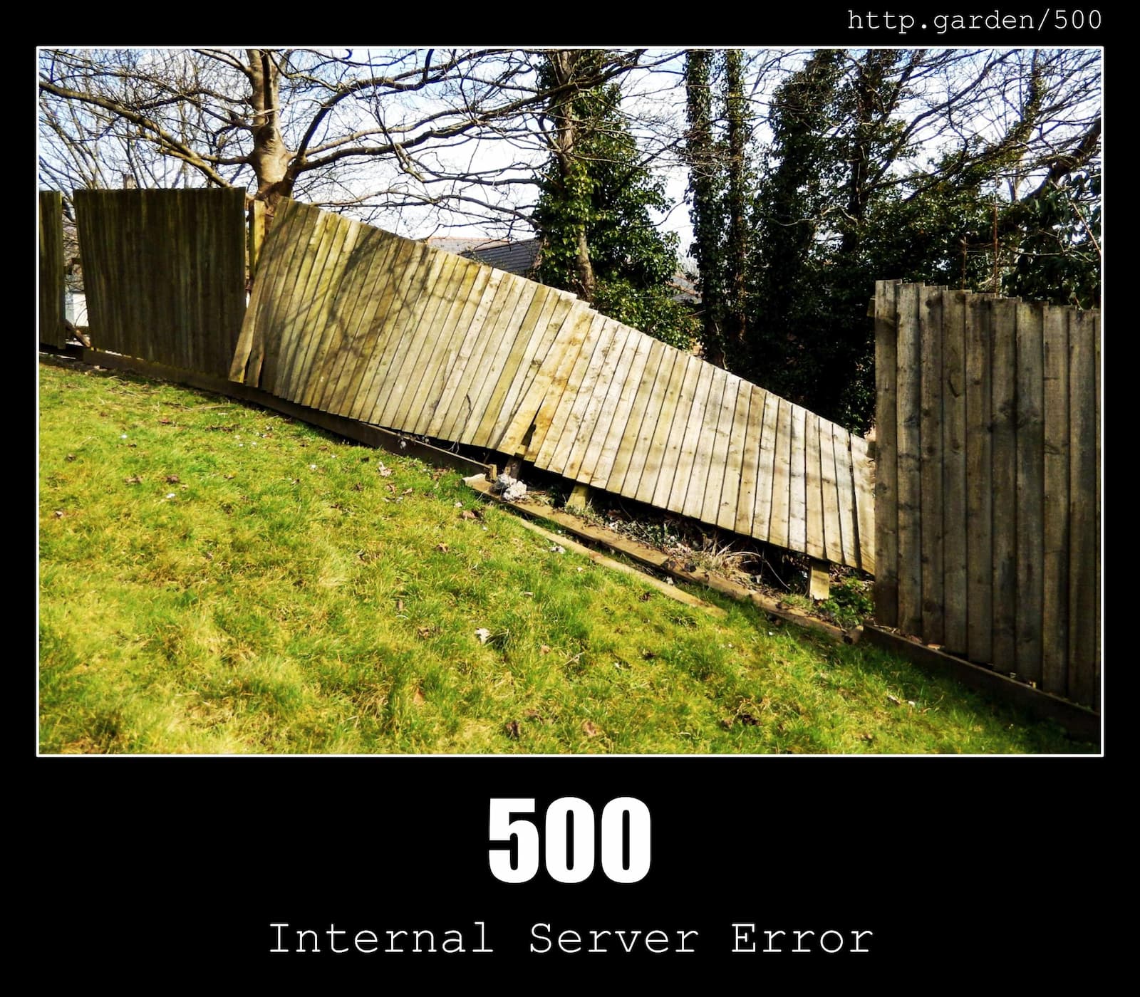 HTTP Status Code 500 Internal Server Error & Gardening