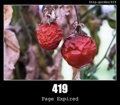 419 Page Expired & Gardening