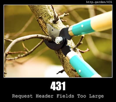 431 Request Header Fields Too Large & Gardening