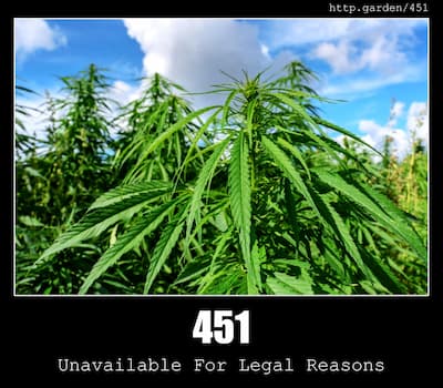 451 Unavailable For Legal Reasons & Gardening
