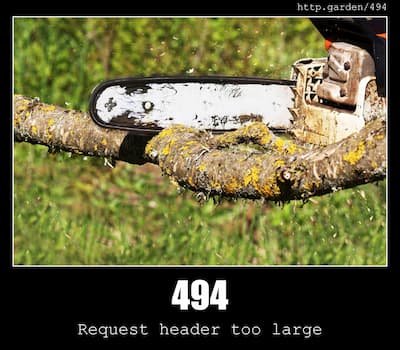 494 Request header too large & Gardening