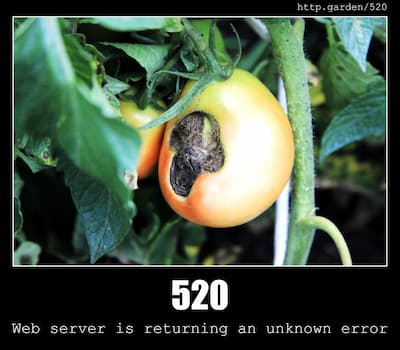 520 Web server is returning an unknown error & Gardening