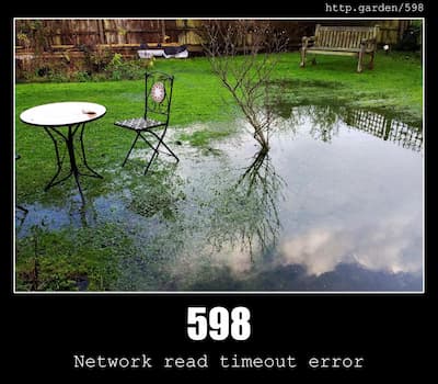 598 Network read timeout error & Gardening