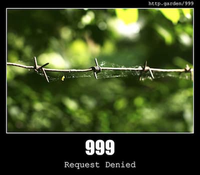 999 Request Denied & Gardening